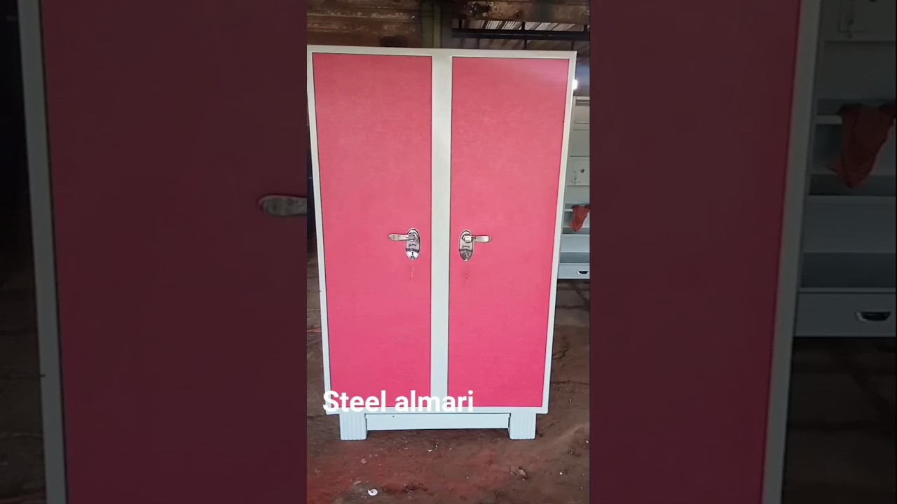 pink colour 2dor steel almari