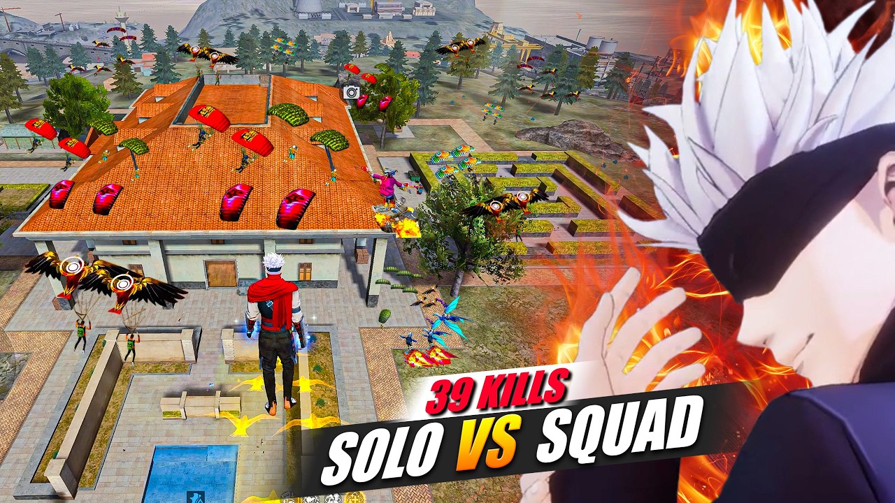 39 KILLS 😱 99% HEADSHOT ⚡ MP5 + M249X DOMINATION 💪 | Solo vs Squad Full Gameplay | Free Fire
