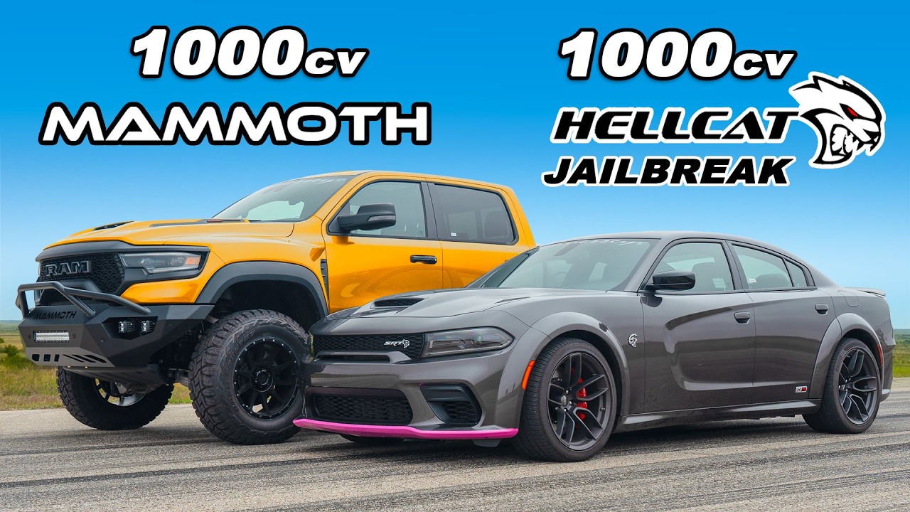 Dodge Charger de 1.000cv vs Dodge RAM de 1.000cv - CORRIDA DE ARRANCADA