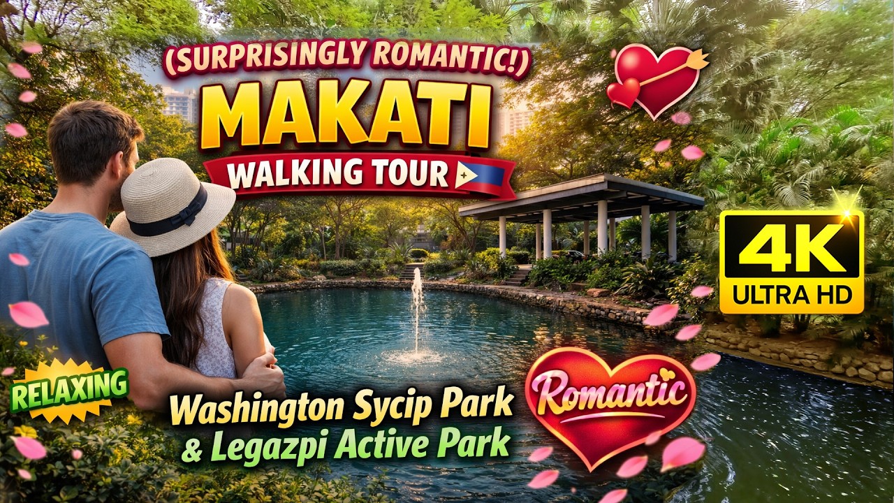 (Удивительно романтично!) Пешеходная экскурсия по Макати 🇵🇭 | Парк Вашингтона Сисипа и парк Легас...