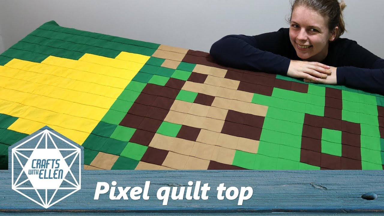 How to make an 8-bit pixel quilt top, the easy way | Sewing tutorial