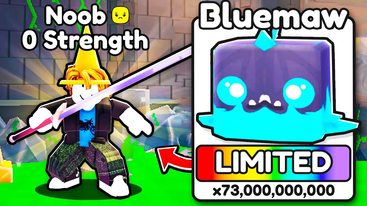 Я прошел путь от нуба до профессионала с OP FISH PETS в Roblox Pull a Sword!