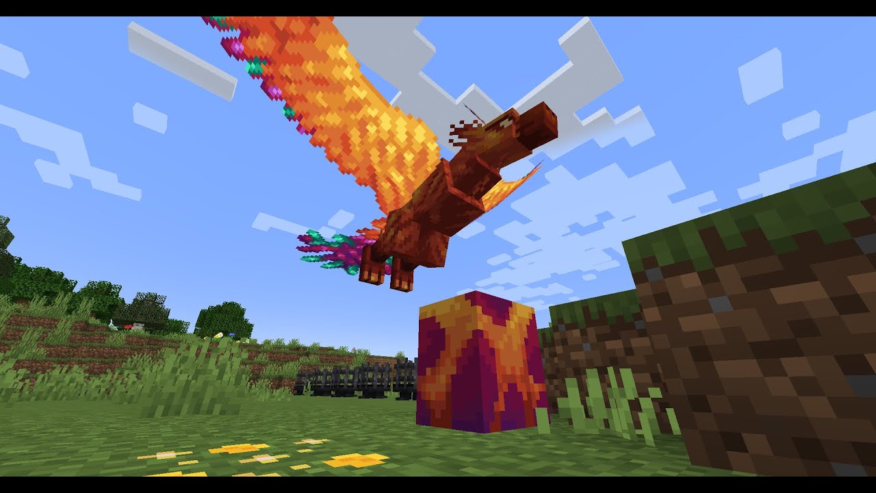 6 verschiede Phoenix zum Reiten!  || Minectaft Mod Wings of Fire
