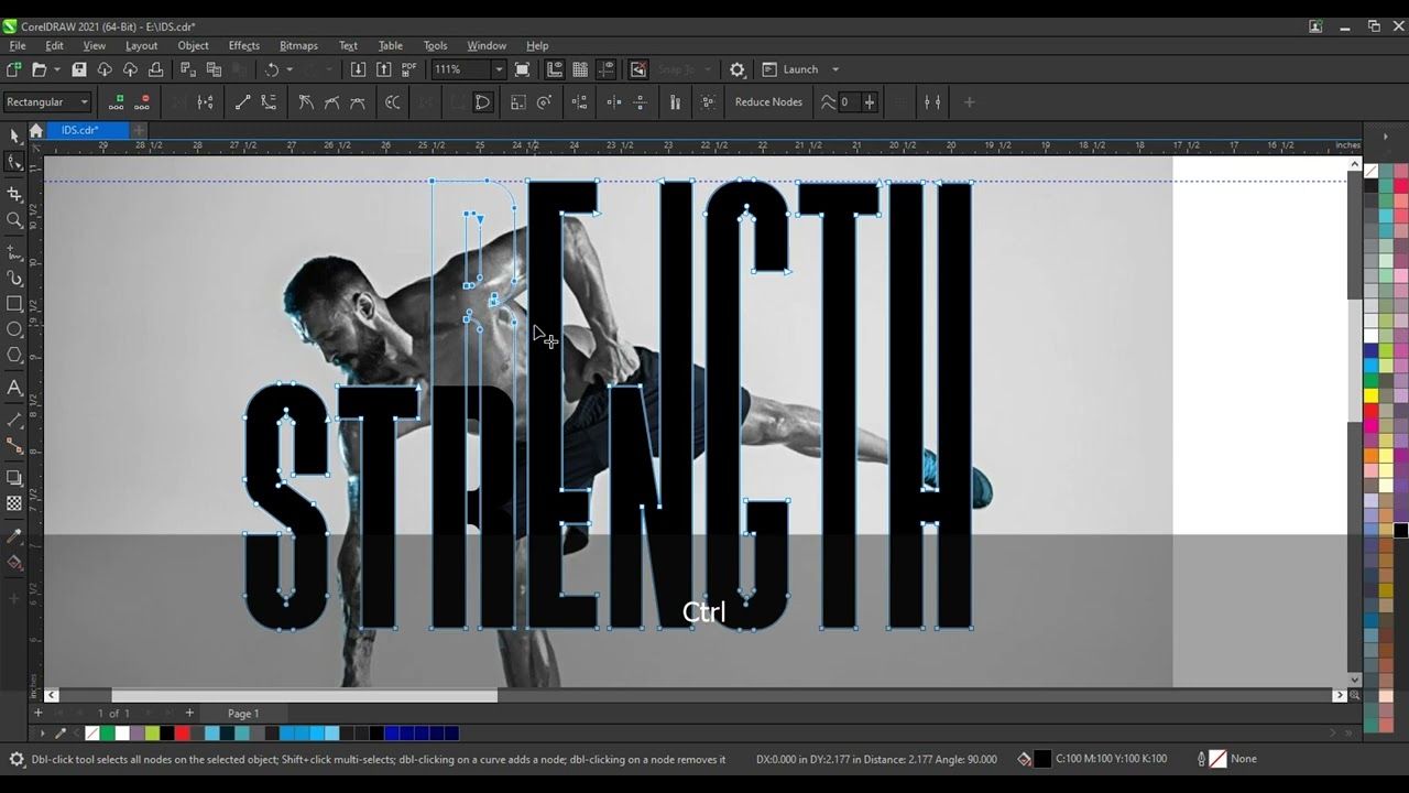 Typography Tutorial for Beginners - Dropping Text Effect Using Coreldraw