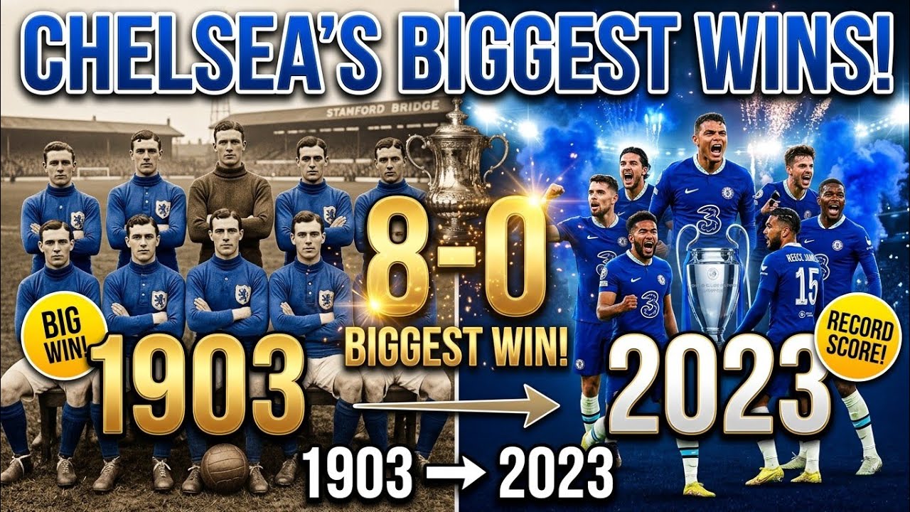 CHELSEA BIGGEST WINS 1903-2023