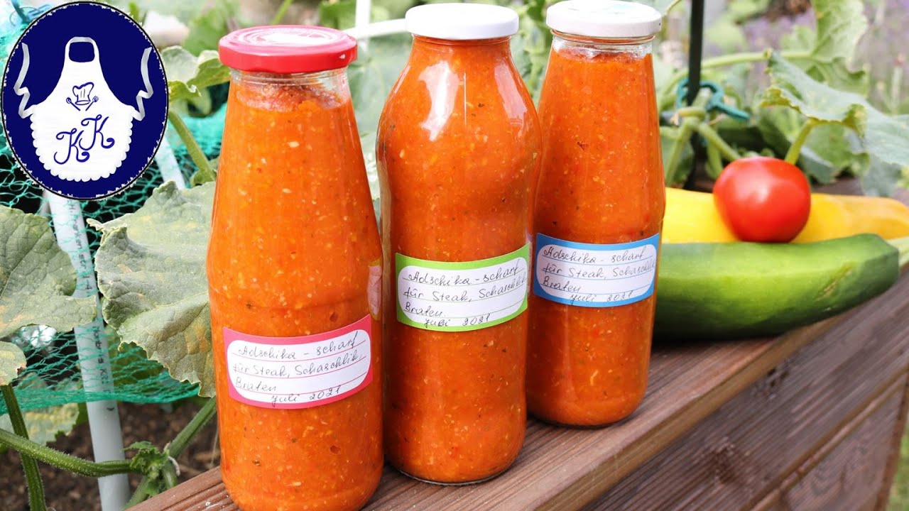 Fleisch - Grillsauce, russische Adschika, neues Rezept / vegetarisch