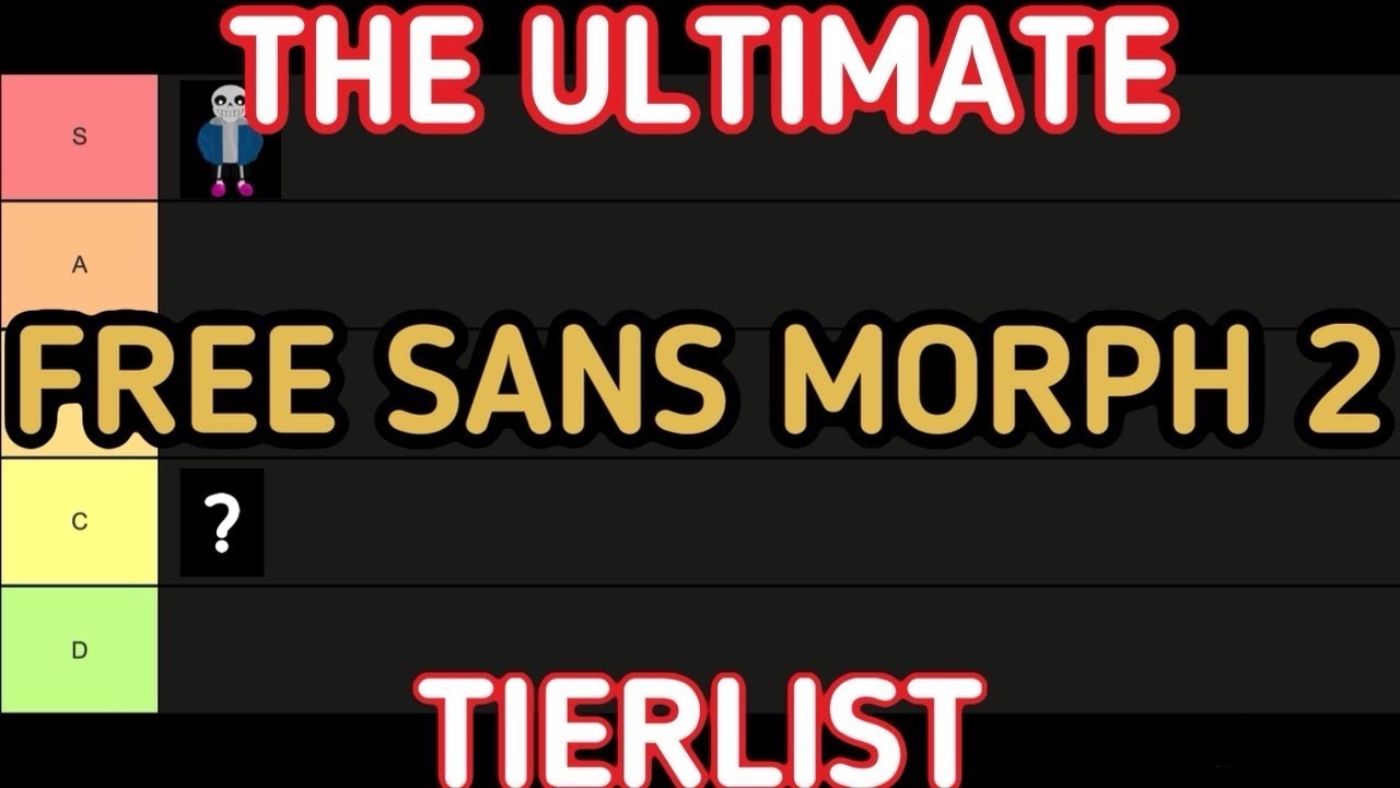 {Version 1.0} THE ULTIMATE FREE SANS MORPH 2 TIERLIST! (2024 EDITION!)