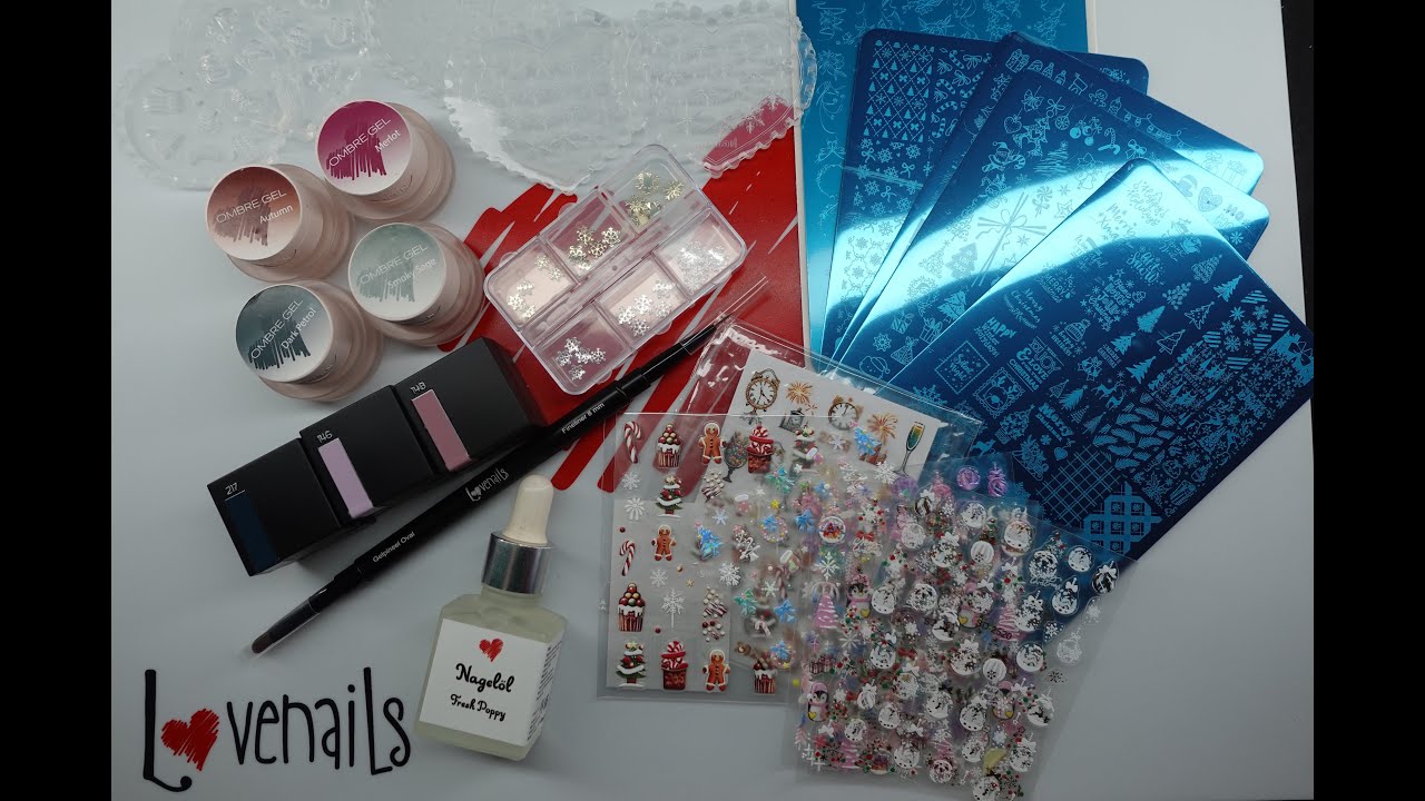 Lovenails Unboxing ❤️ / Ombre Farbgele und Weihnachtsnailart / Sticker und Co