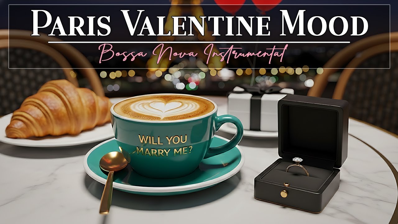 Paris Valentine Mood Jazz 💘 Elegant Bossa Nova & Smooth Jazz for Romance & Work Flow