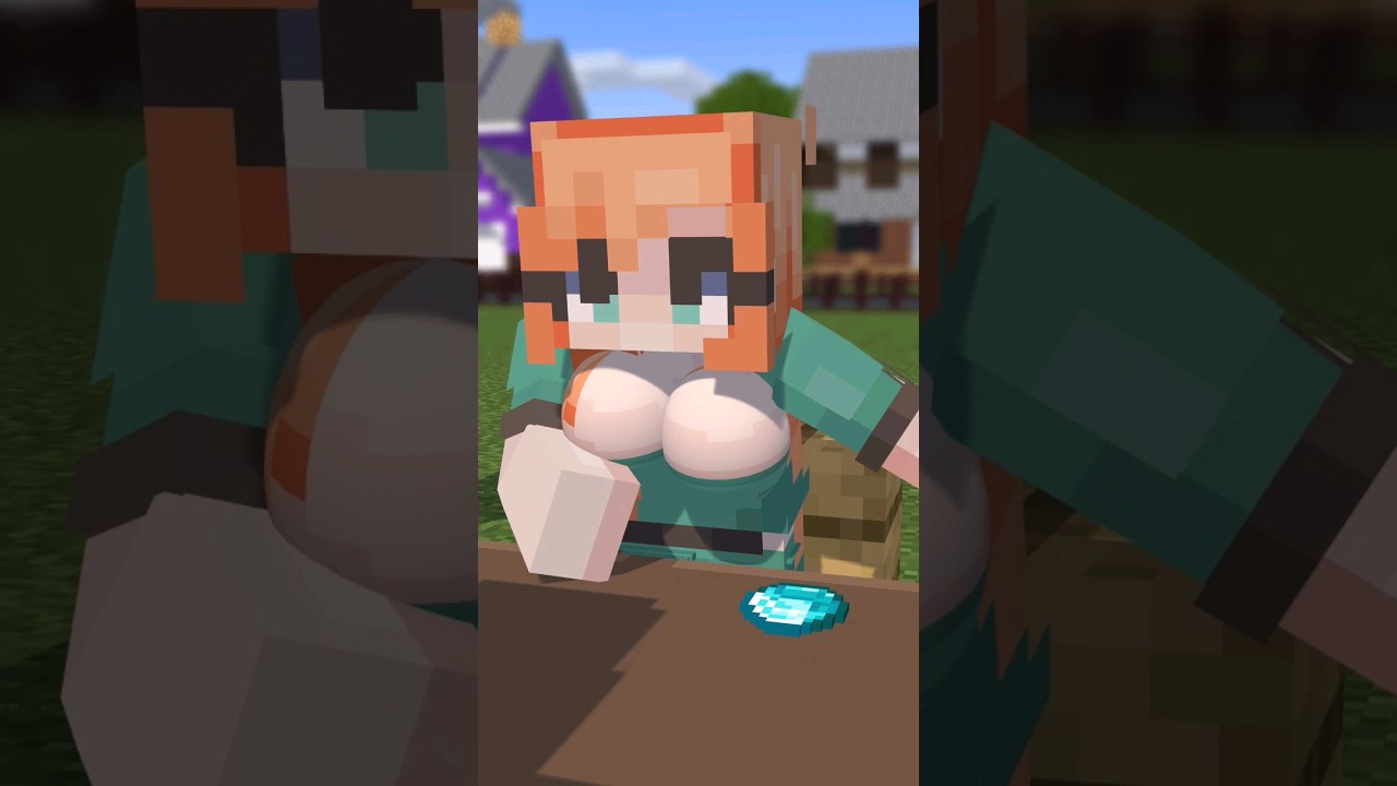 Herobrine meets arm wrestler Alex #minecrafter #minecraftanimation  #shorts