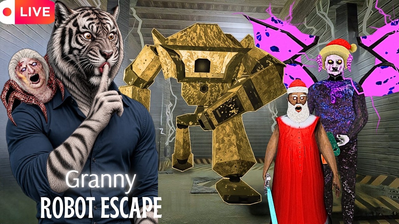 GRANNY 1 ROBOT ESCAPE 🔴 LIVE HORROR 🧟 GAME FULL GAMEPLAY