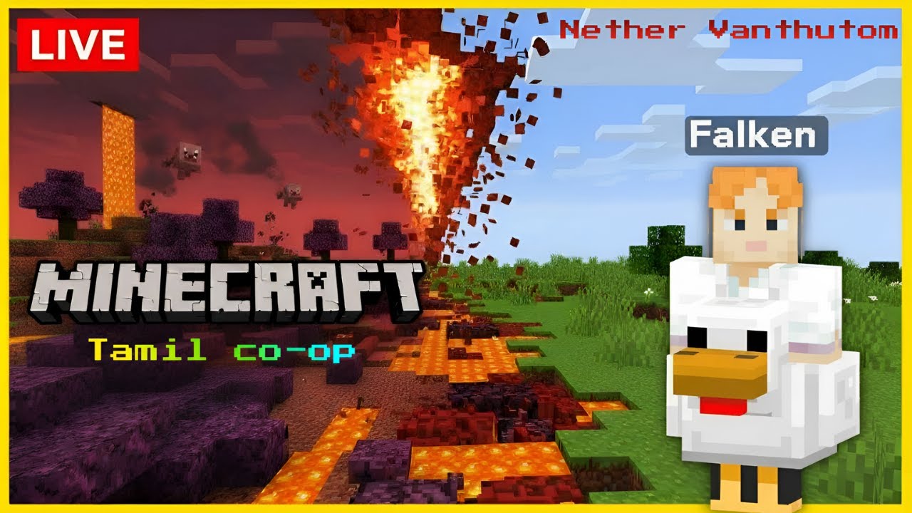Minecraft-ல் Nether வந்துட்டோம் ! | Tamil Live co-op Gameplay 