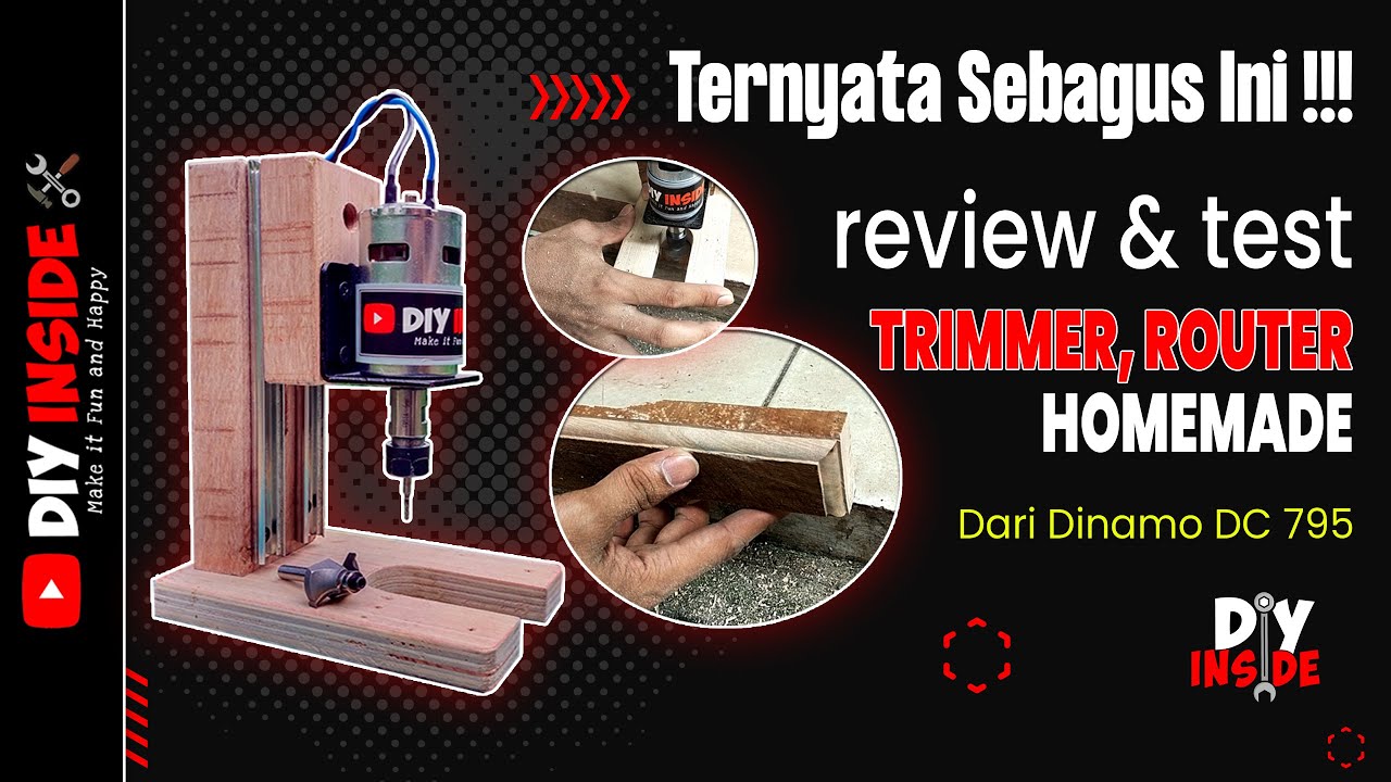 Mesin ROUTER KAYU dari dinamo DC || Review & Test