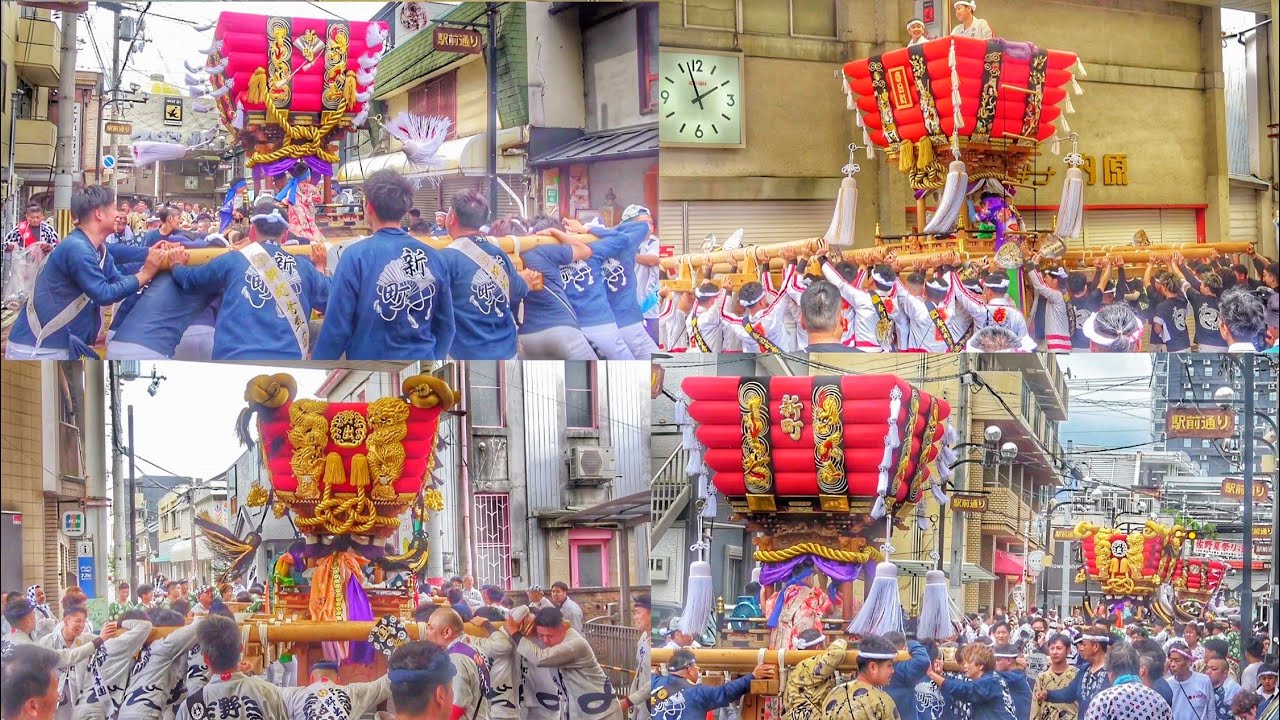 2025.5.17 泉佐野市 佐野 太鼓台 祭り 宵宮 パレード 商店街の担ぎ (ふとん太鼓)  (野出町·春日町·新町)