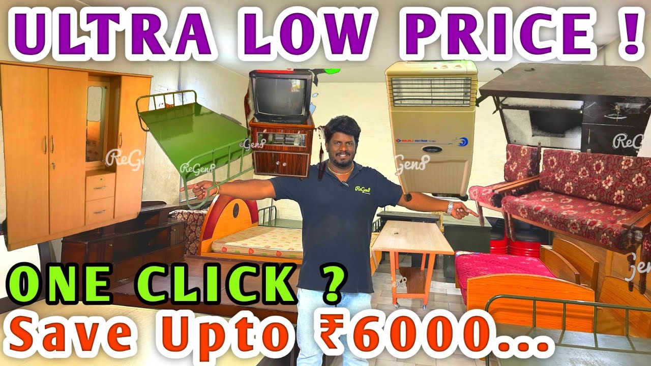 🌳🪵 80% Benefit Priceல... மிக குறைந்த விலையில் SecondHand Furniture! ₹199 முதல்! ReGenF Showroom Tour