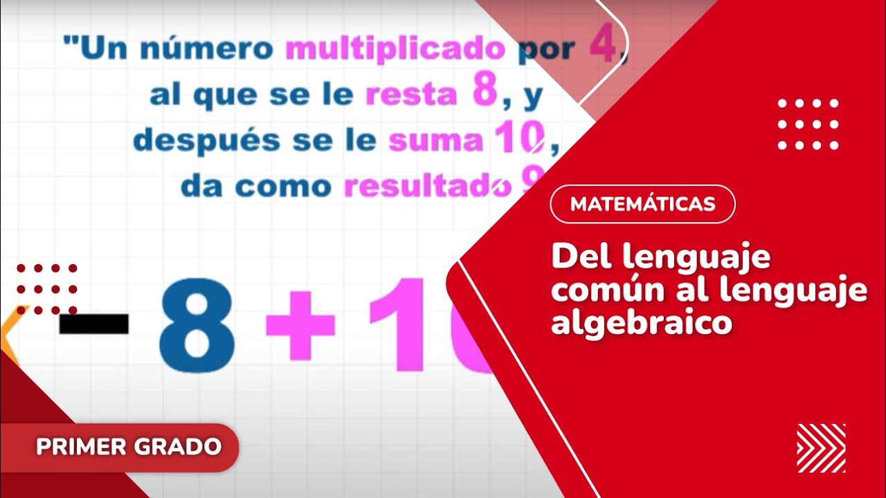 19. Del lenguaje común al lenguaje algebraico