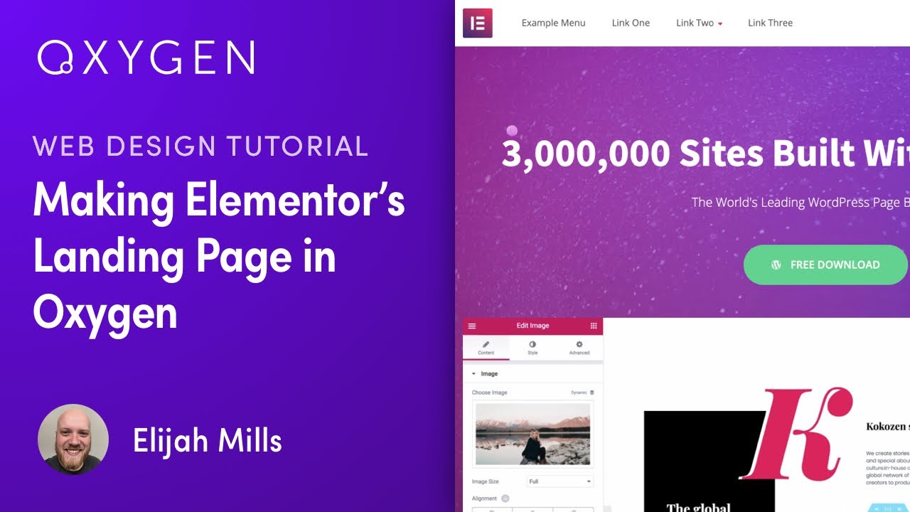 Rebuilt: Making Elementor's Landing Page in Oxygen