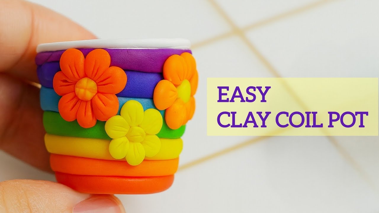 easy clay coil pot making | step by step tutorial | beginner friendly pottery craft idea