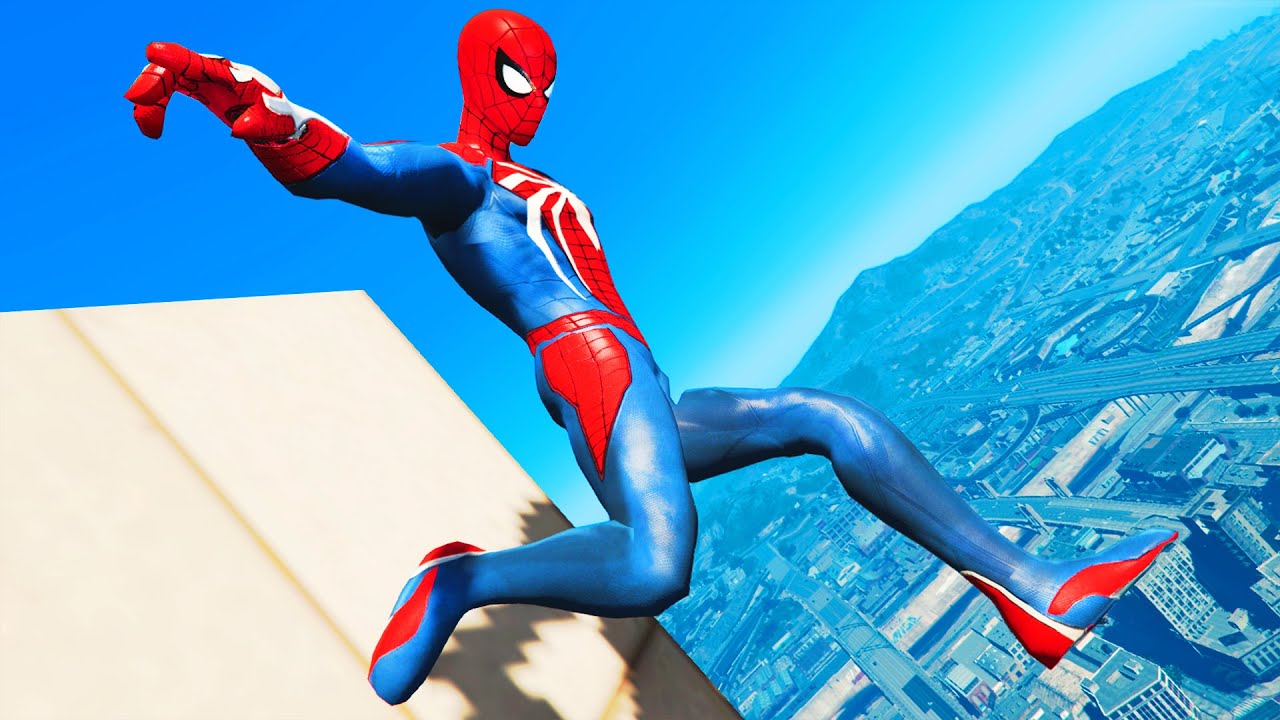 GTA 5 - Spiderman Falling off Highest Buildings - GTA 5 Funny Moments, Fails, Ragdolls, Gameplay #2