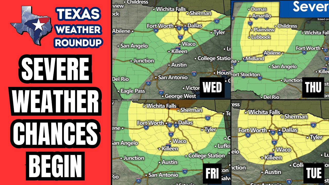 Texas Severe Weather Returns: Tornado, Hail & Flood Risk Through Next Week
