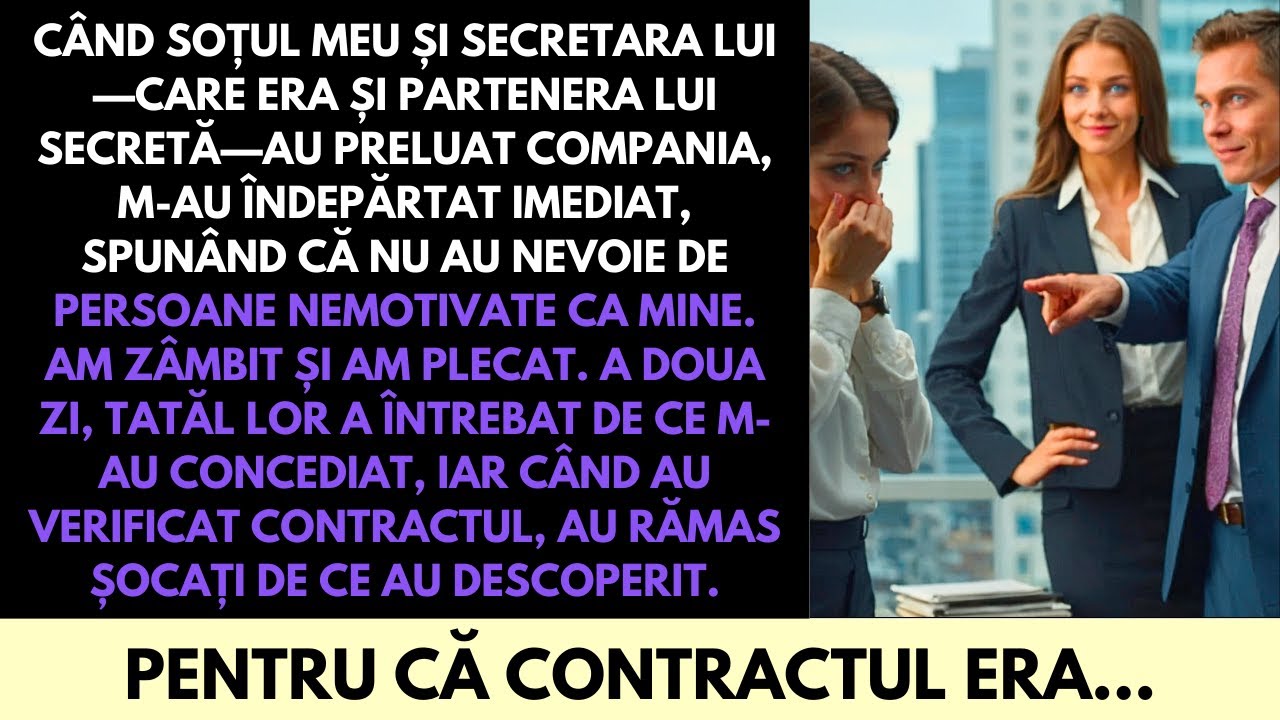 Soțul Meu și Secretara Lui M-au Concediat—Până au Aflat Cine Era Adevăratul Proprietar
