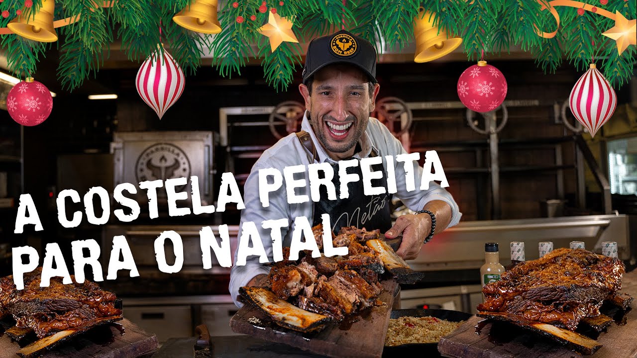 A Melhor Costela Natalina, com Farofa de Cerejas, do Mundo | Netão Bom Beef