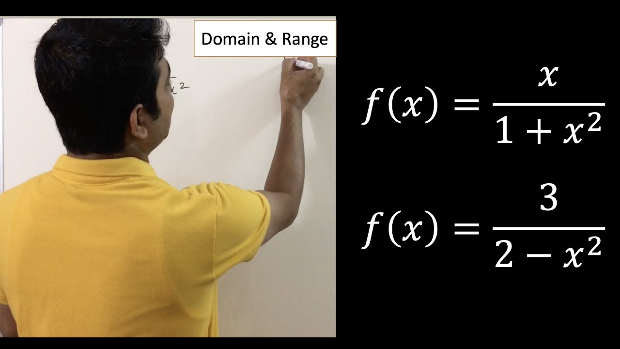 Domain and range of Quadratic Equation in Hindi. Example part- 16