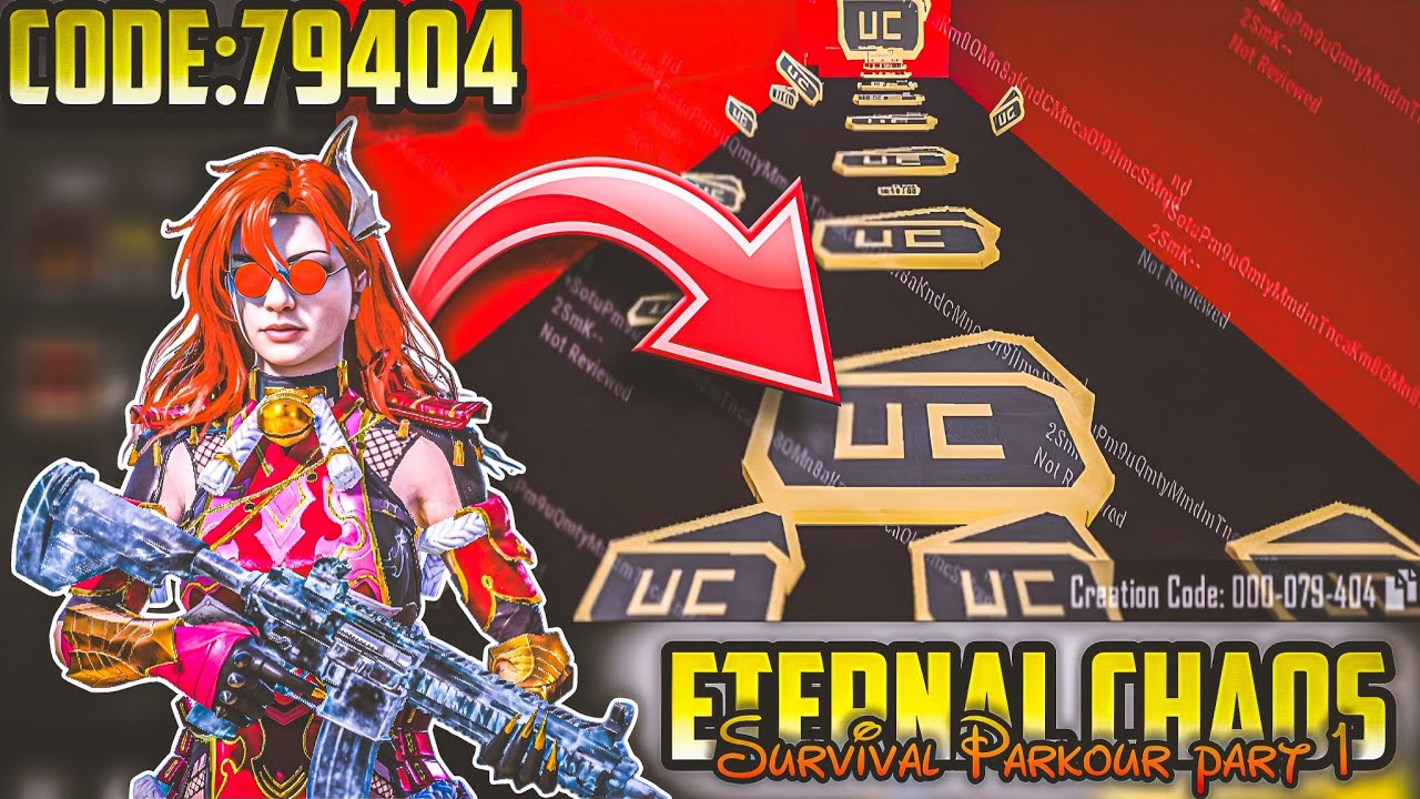 79404 Bgmi wow Parkour map code 79404 Eternal Chaos Survival Parkour part 1 #bgmi #pubg #pubgmobile 