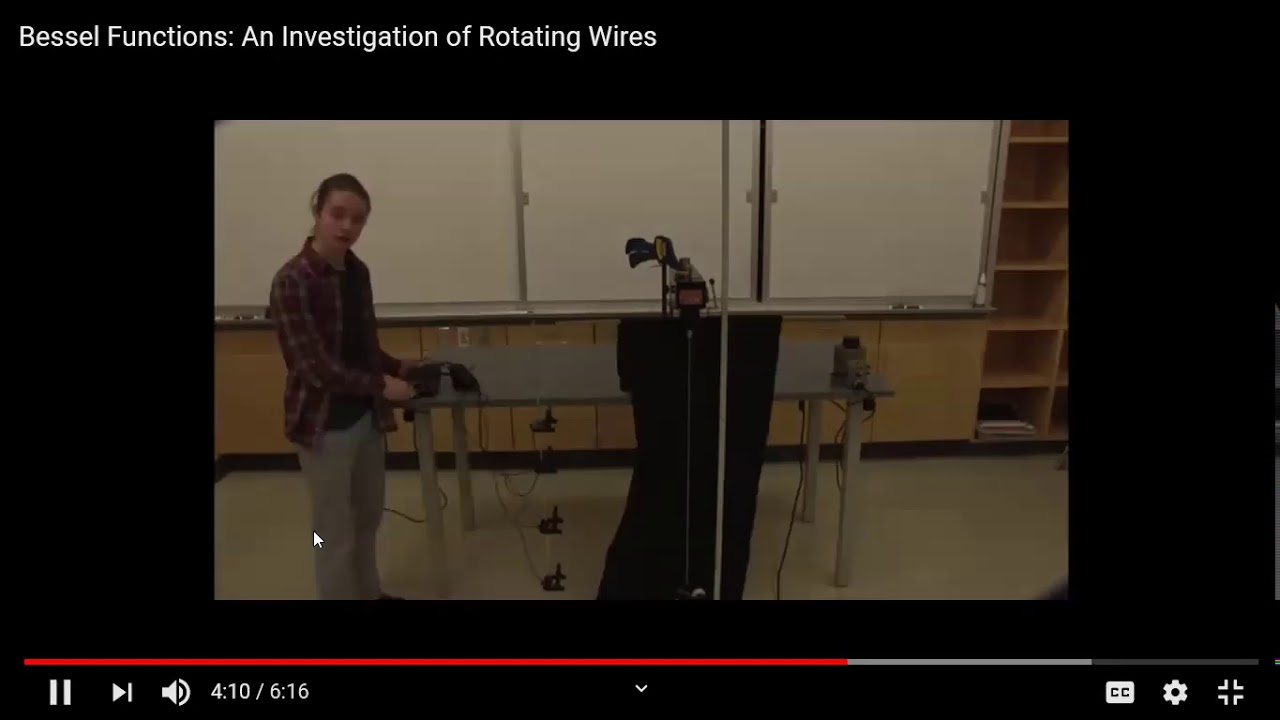 PHYS 2500 Lec 28a: Applications of Bessel Functions of the 1st kind \ Intro to Neumann functions