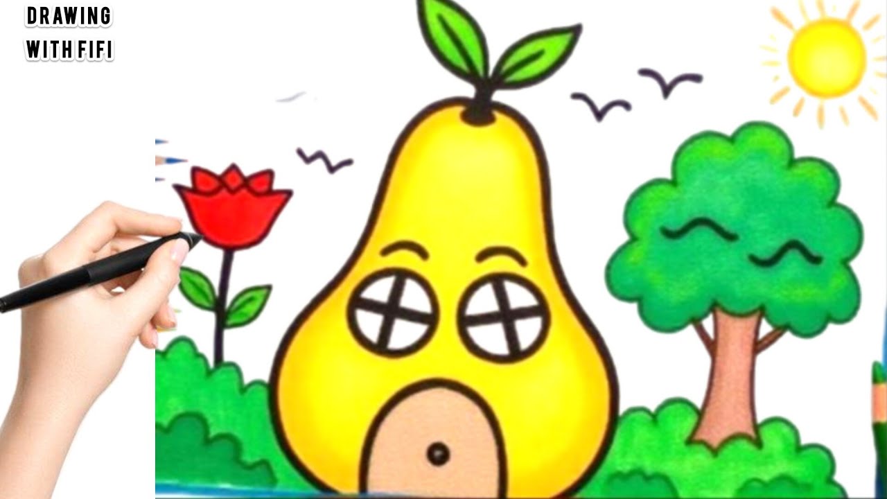 How to Draw a Pear House for Kids | Easy Step by Step Drawing Tutorial