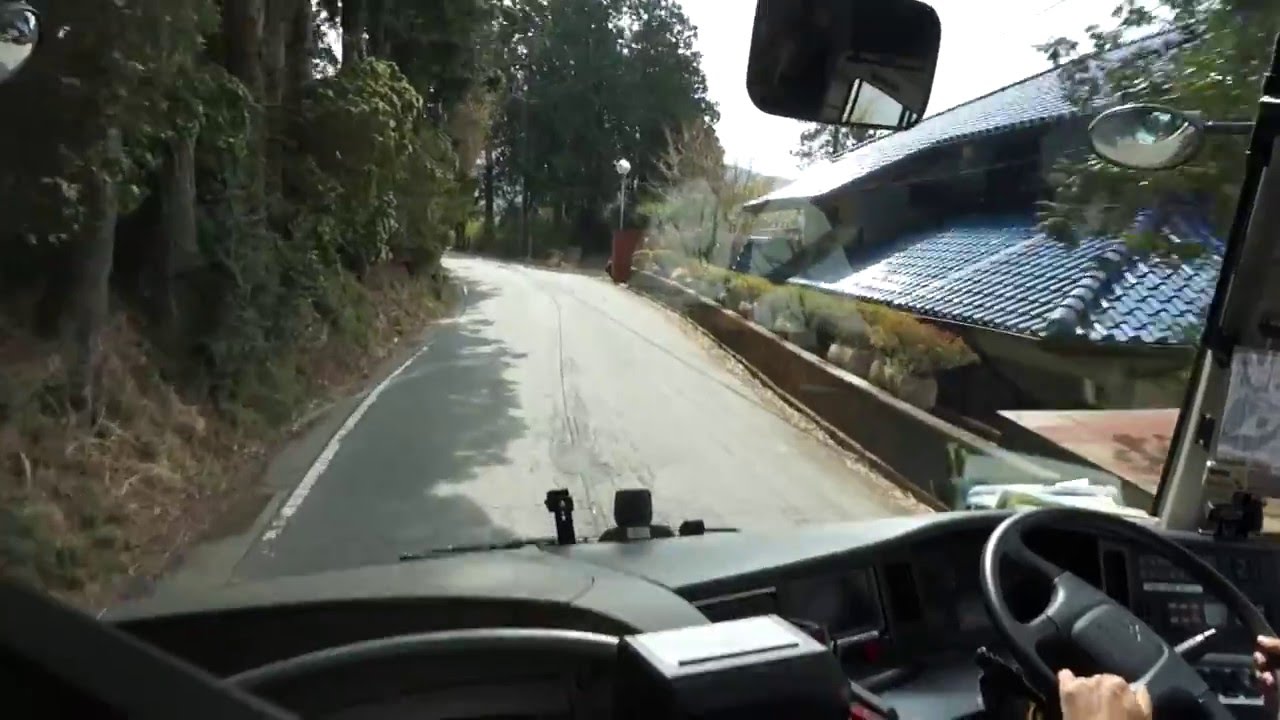 新宿発の高速バスがこんなに狭い道を　路線バス　運転席　前面展望　三菱ふそう　エアロエース　６速ＭＴ　小田急箱根高速バス　箱根園～山のホテル