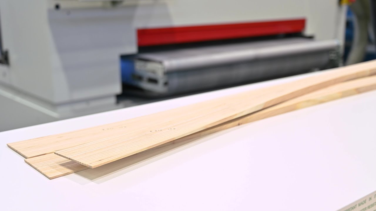 scm dmc system top-bottom calibrating line for ski cores manufacturing