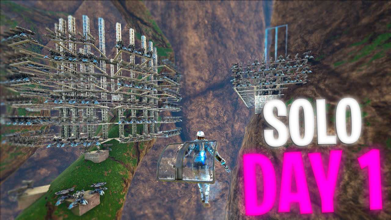 I Built The Most Insane Cliff Base SOLO In ARK!!