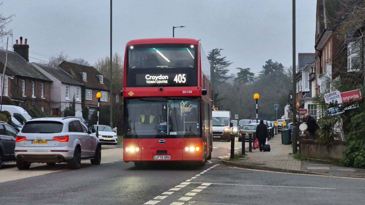 *Brand new* Top deck on Arriva London BYD BD11 | ED108 (LF75 ORX) | Route 405