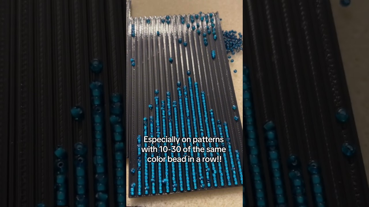 How to string 1200 beads by hand #beads #crochet #diy