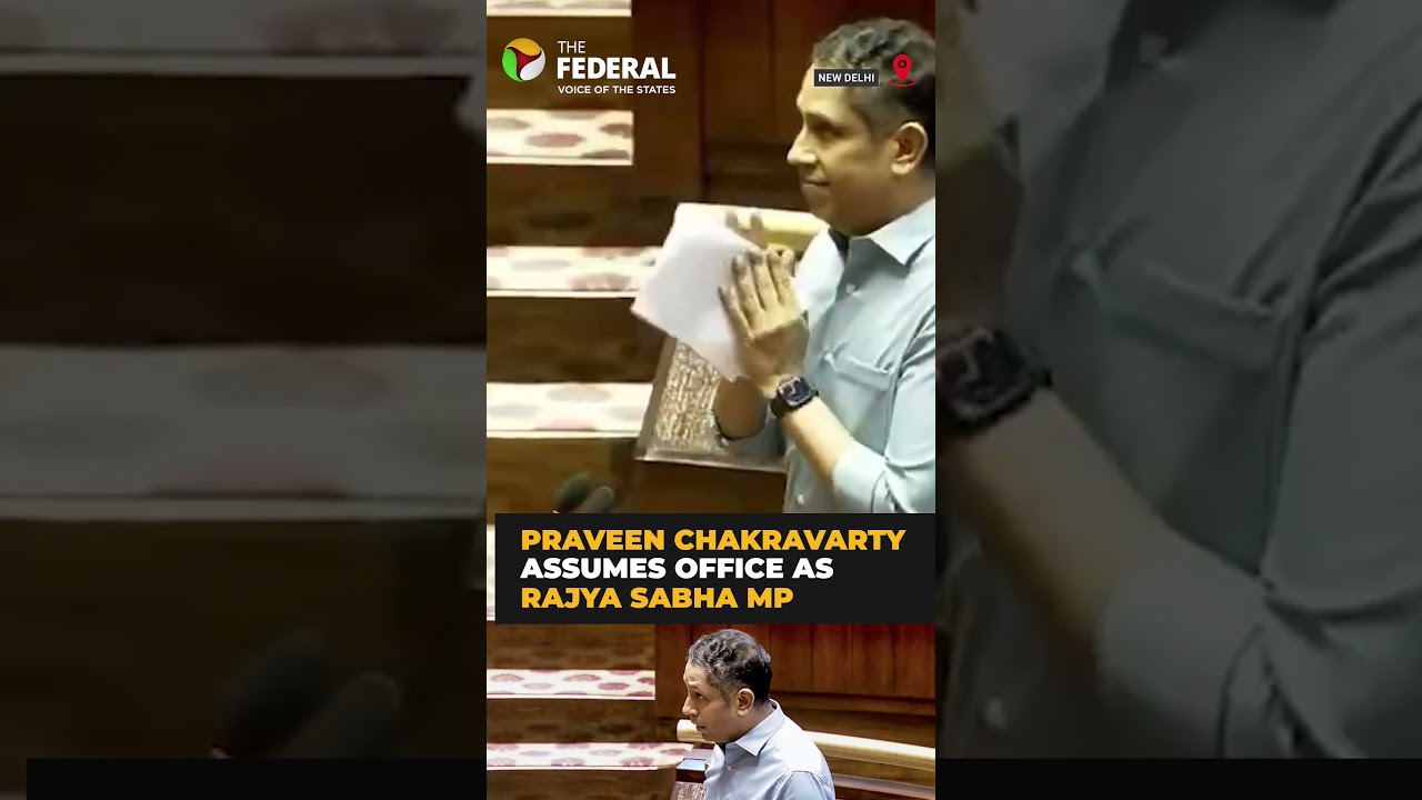 Praveen Chakravarty takes charge as Rajya Sabha MP | #shorts