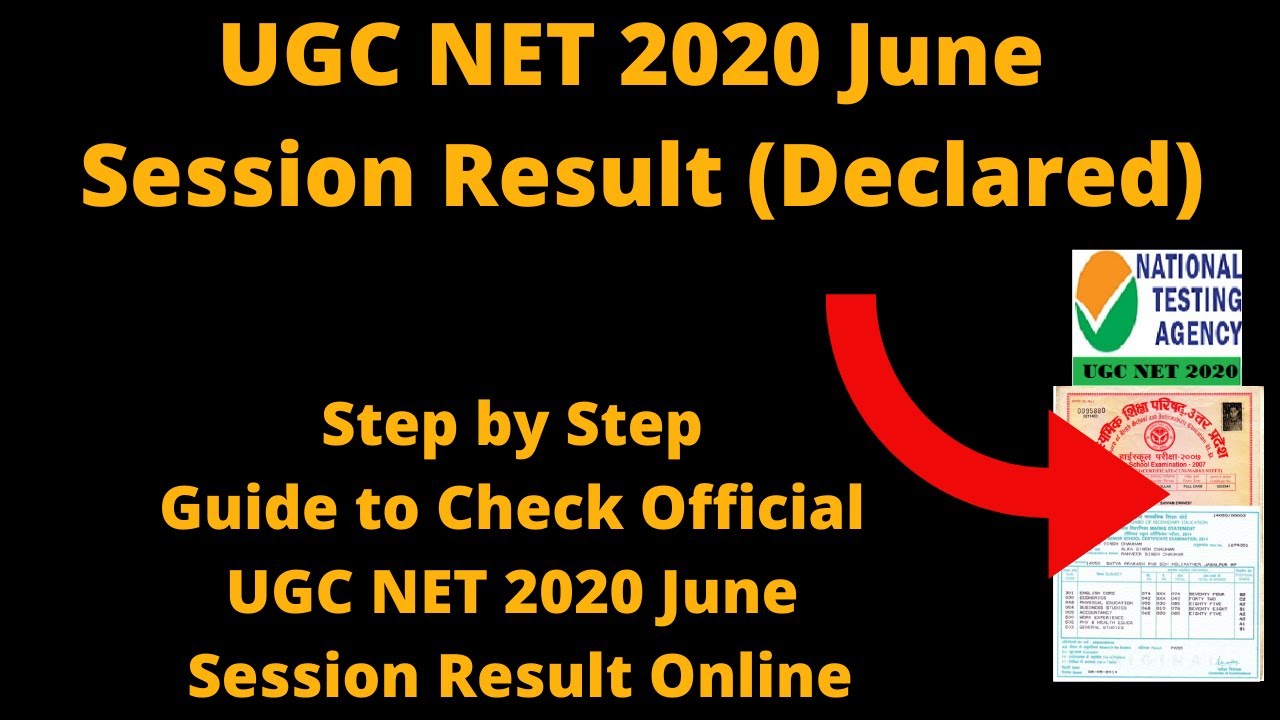 UGC NET 2020 June Session Result (Declared) - How to Check UGC NET 2020 June Session Result Online