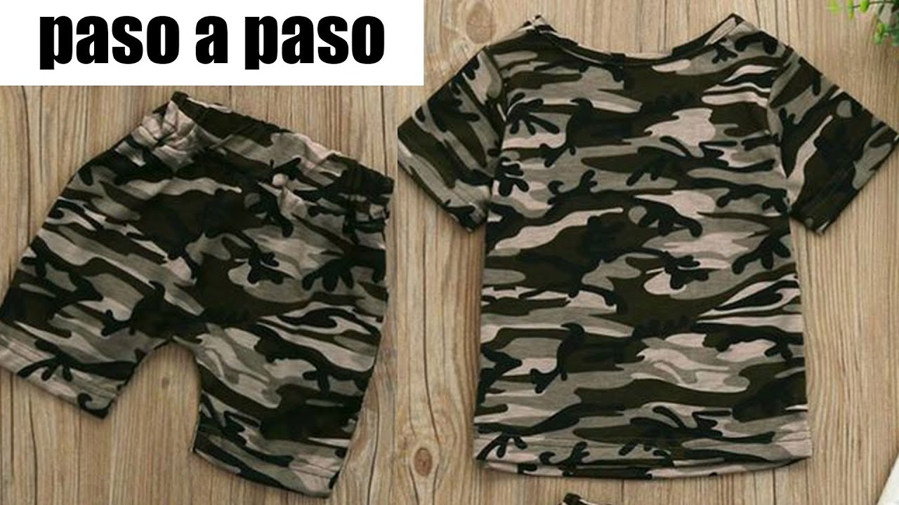 Como hacer SHORT y FRANELA para niños paso a paso
