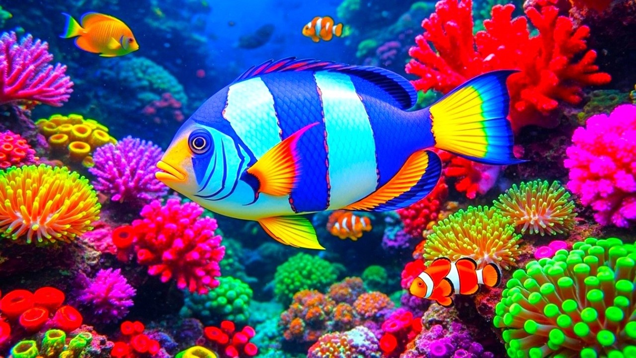 The Best 4K Aquarium – Soothing Jellyfish & Reef Fish with Sleep Music for Deep Relaxation