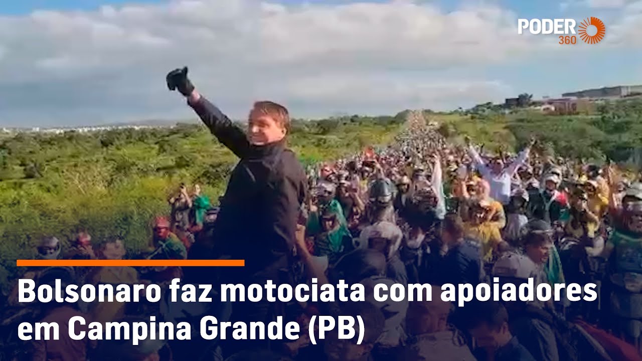 Bolsonaro faz motociata com apoiadores em Campina Grande (PB)