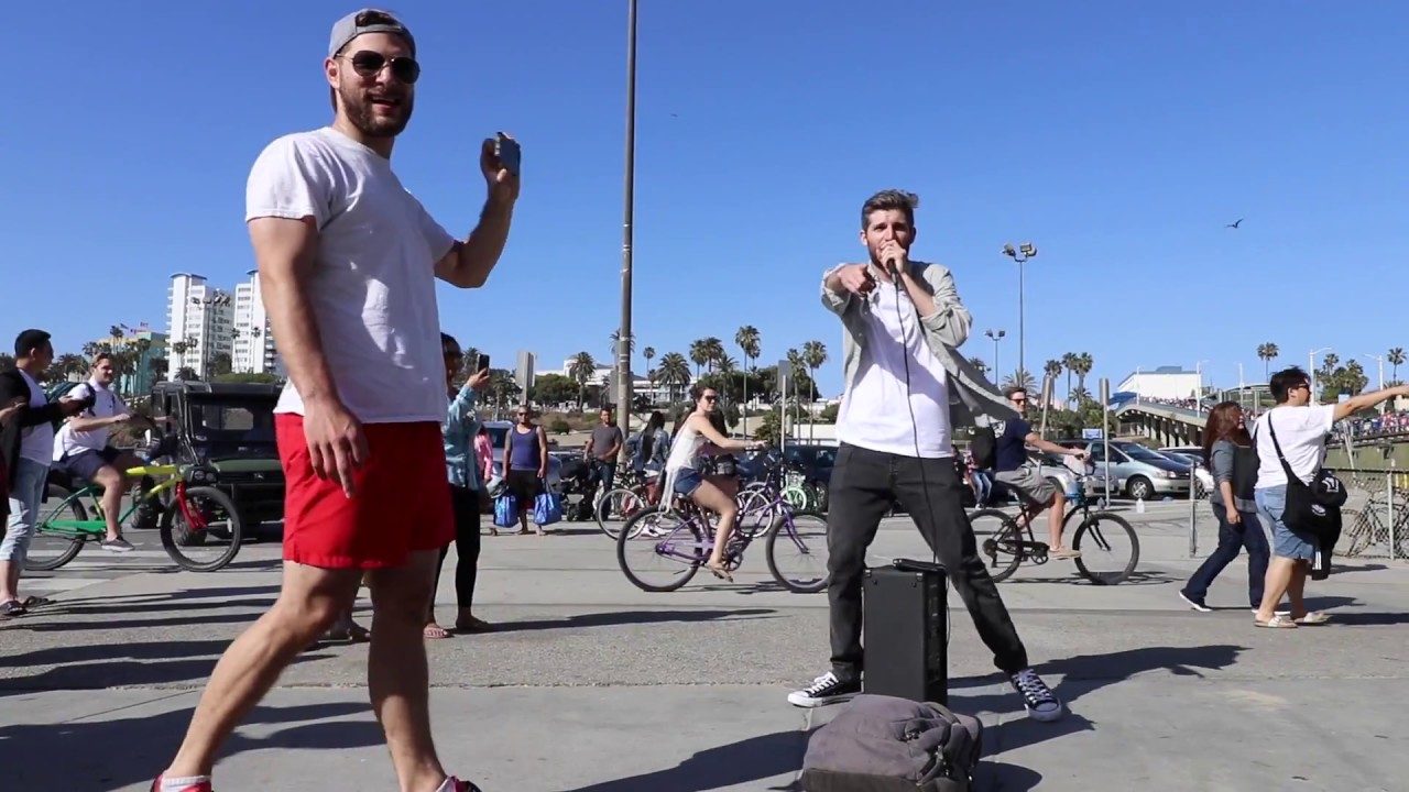 HARRY MACK FREESTYLE RAP IN SANTA MONICA, CA