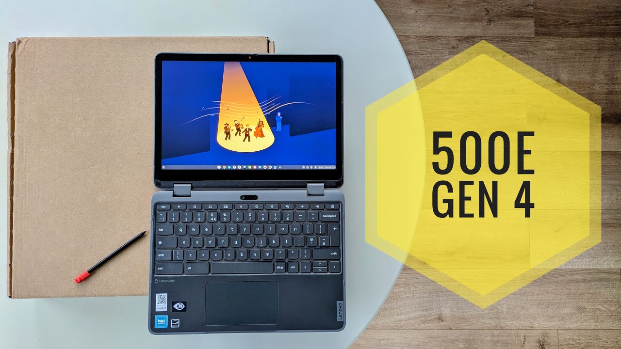 Unboxing the Lenovo 500e Yoga Chromebook Gen 4 (2023) (Intel N100)