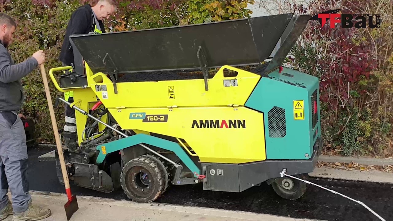 Vorführung Ammann Gehwegfertiger bei TF Bau GmbH
