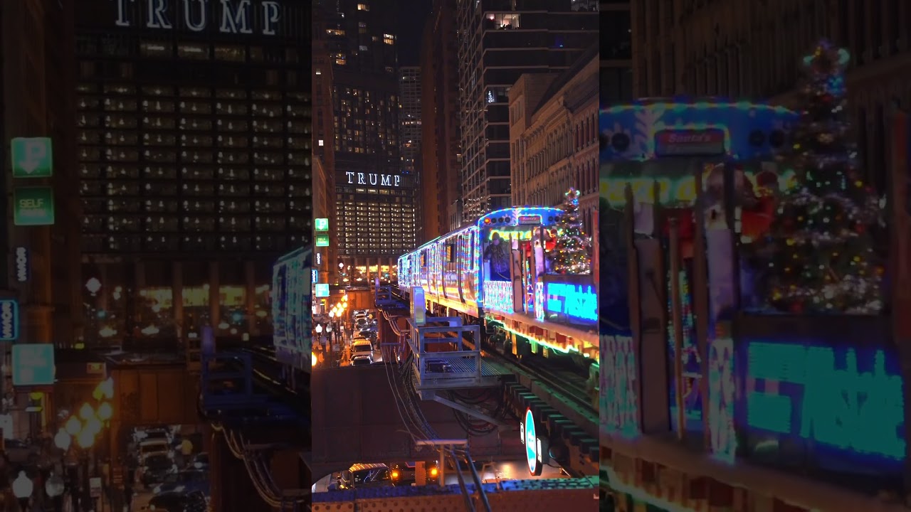 🚂Chicago Christmas holiday train. #shorts #chicago #christmas #train #holiday #trending #shortsfeed