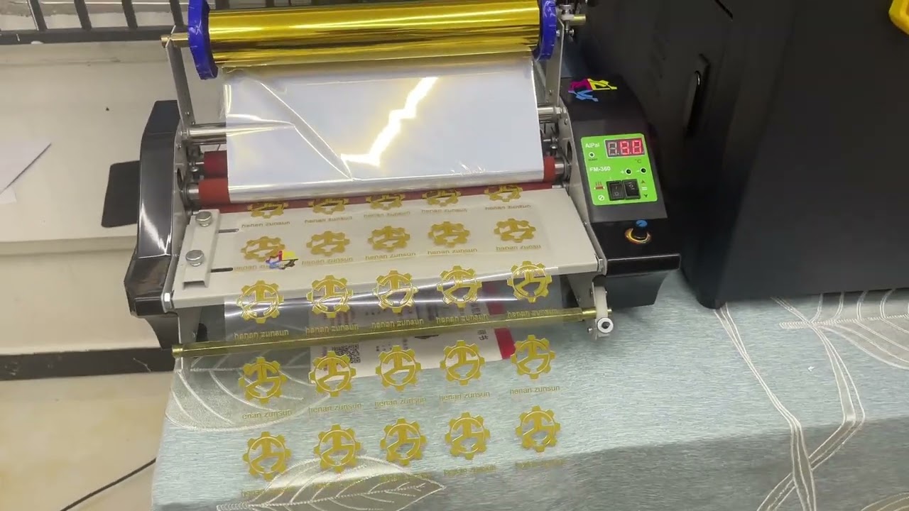 A3 size uv dtf sticker printer #fast UV DTF cold transfer #gold Ab FIlm #Bronzing process #gold film