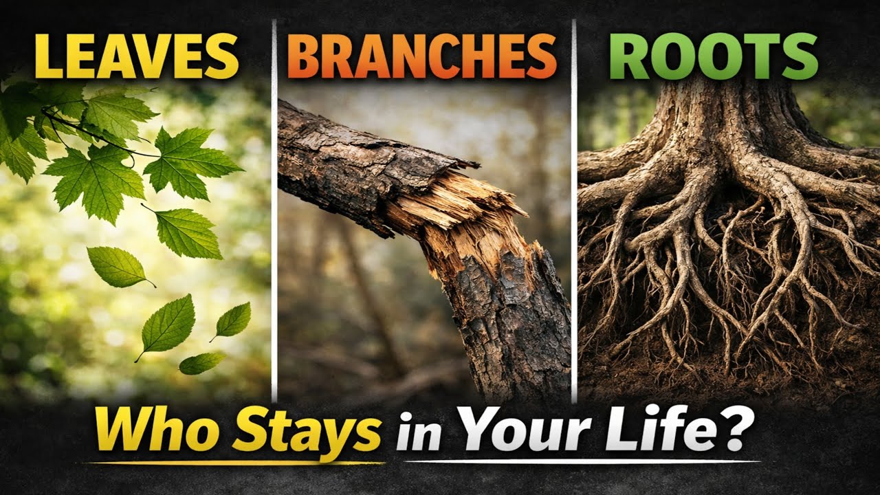 The 3 Types of People You Meet in Life➡️ (Leaves, Branches, Roots)✅️