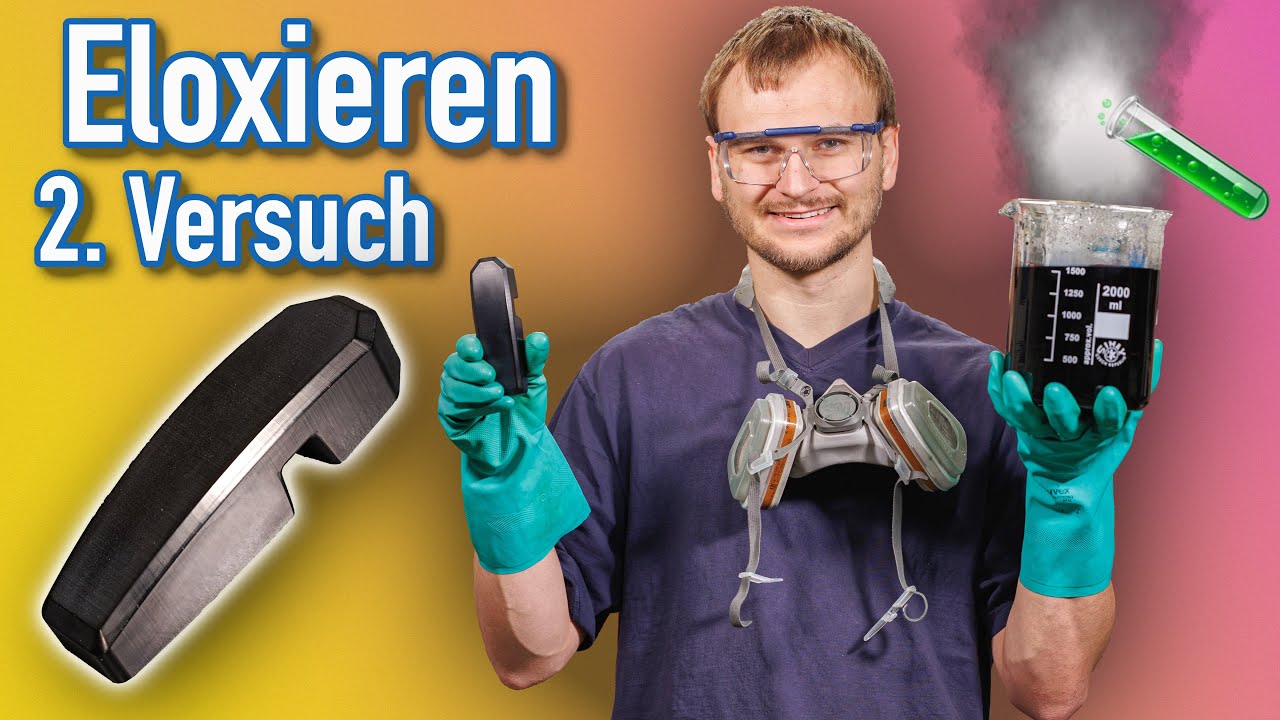 Aluminium Scheibenhalter Eloxieren der 2. Versuch | Aluminium selber Eloxieren 👩‍🔬