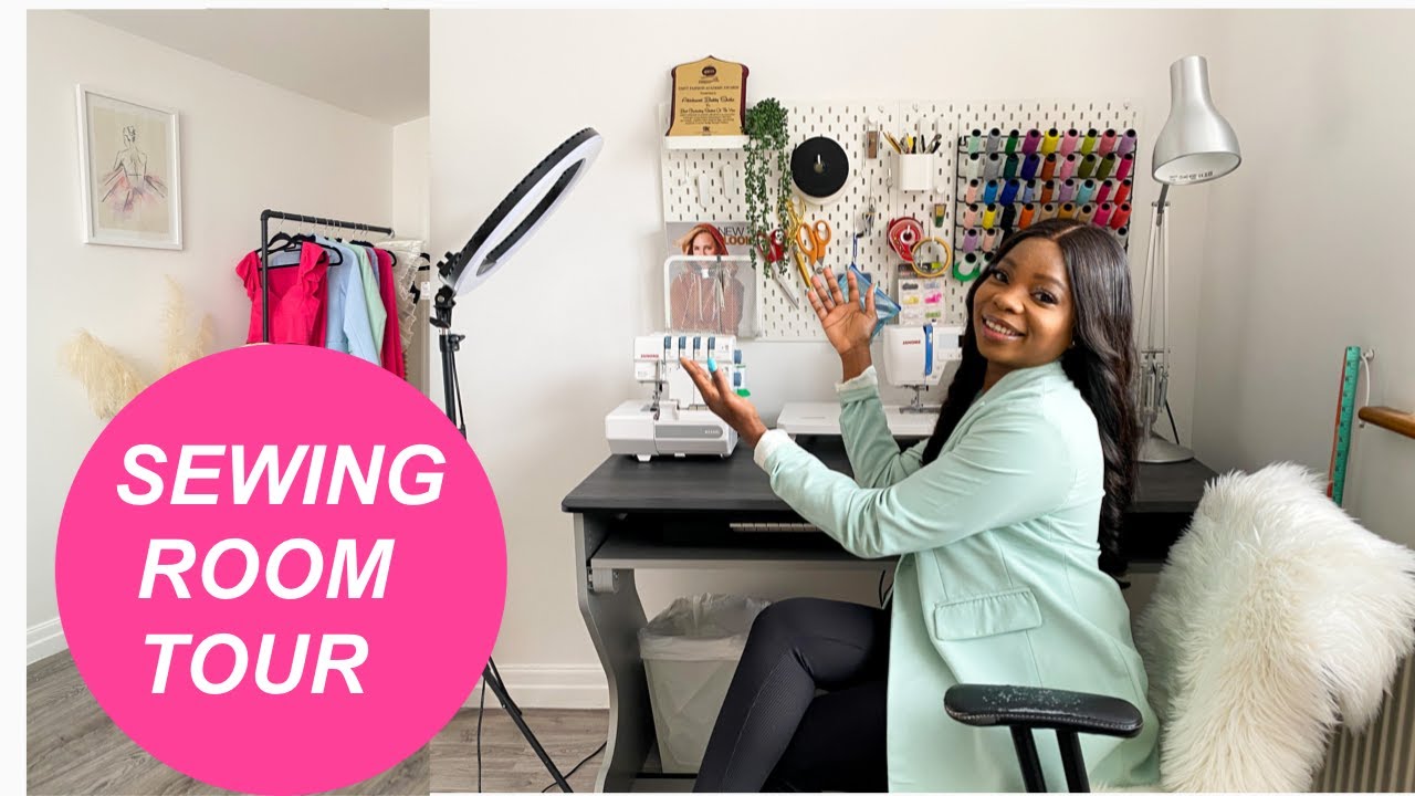 SEWING ROOM TOUR | MINIMALIST SEWING ROOM | SEWING ROOM ORGANISZATION IDEAS