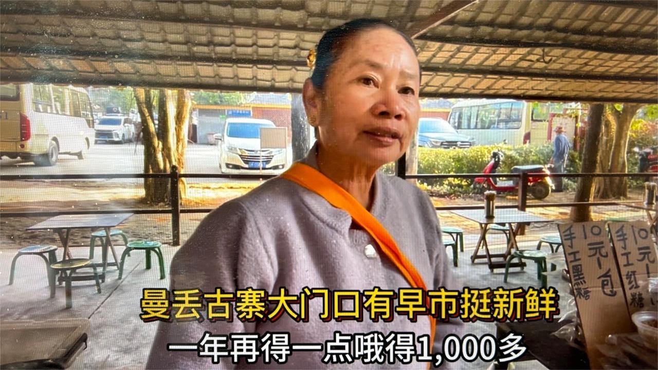 走进曼丢感悟傣家文化乐享慢生活之美！古寨大门口有早市挺新鲜
