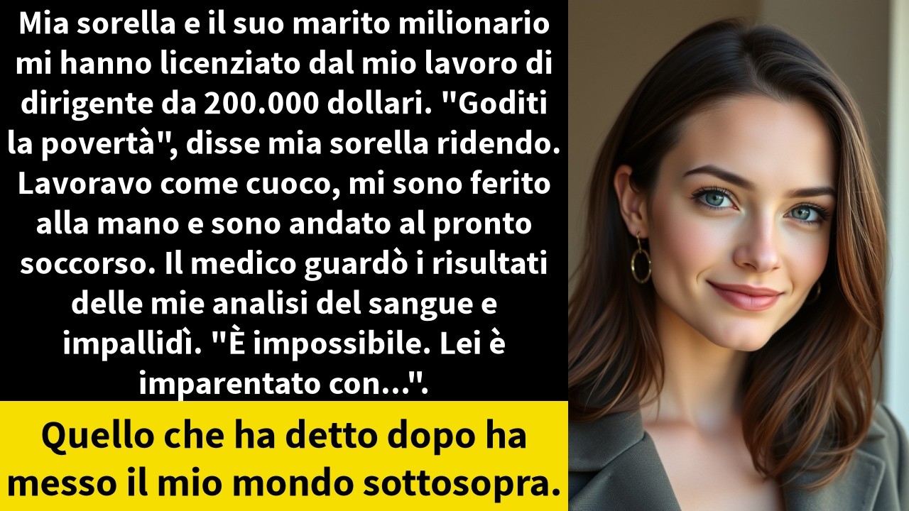 Mia sorella e il suo marito milionario mi hanno licenziato dal mio lavoro di dirigente da